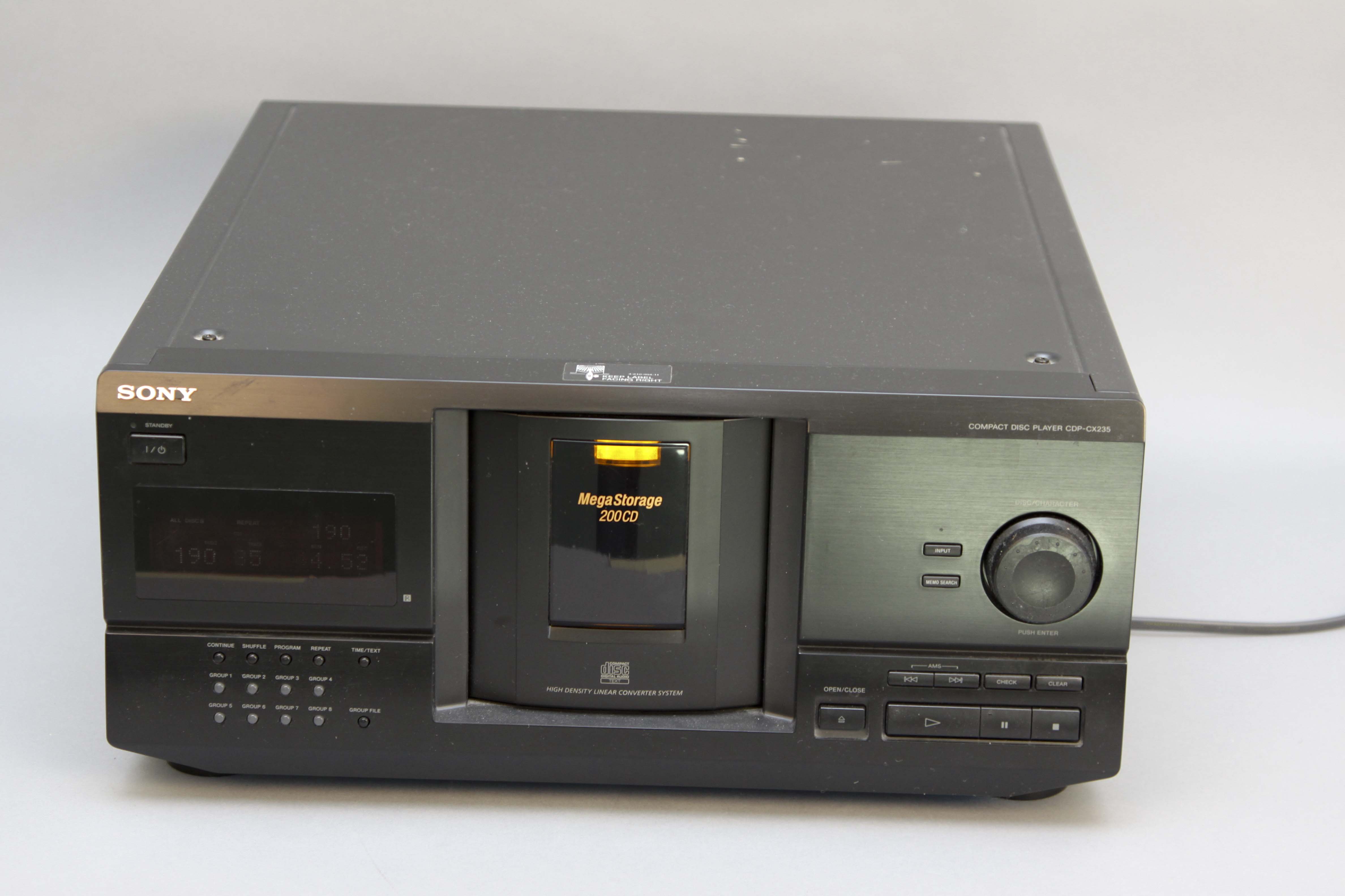 Sony MegaStorage 200-Disc CD Changer Model CDP-CX235