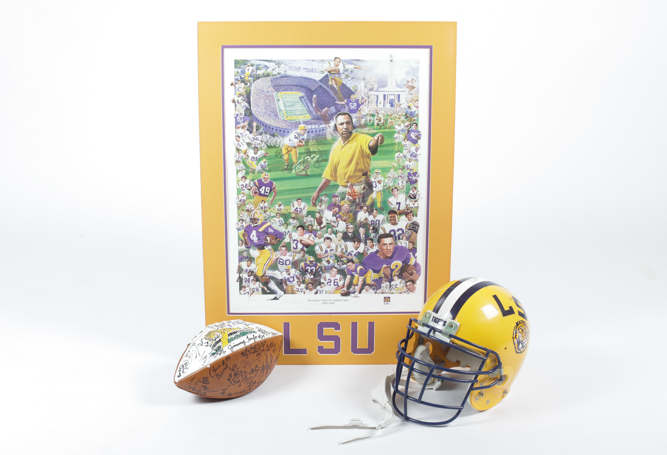 Collection of Signed LSU Football Memorabilia