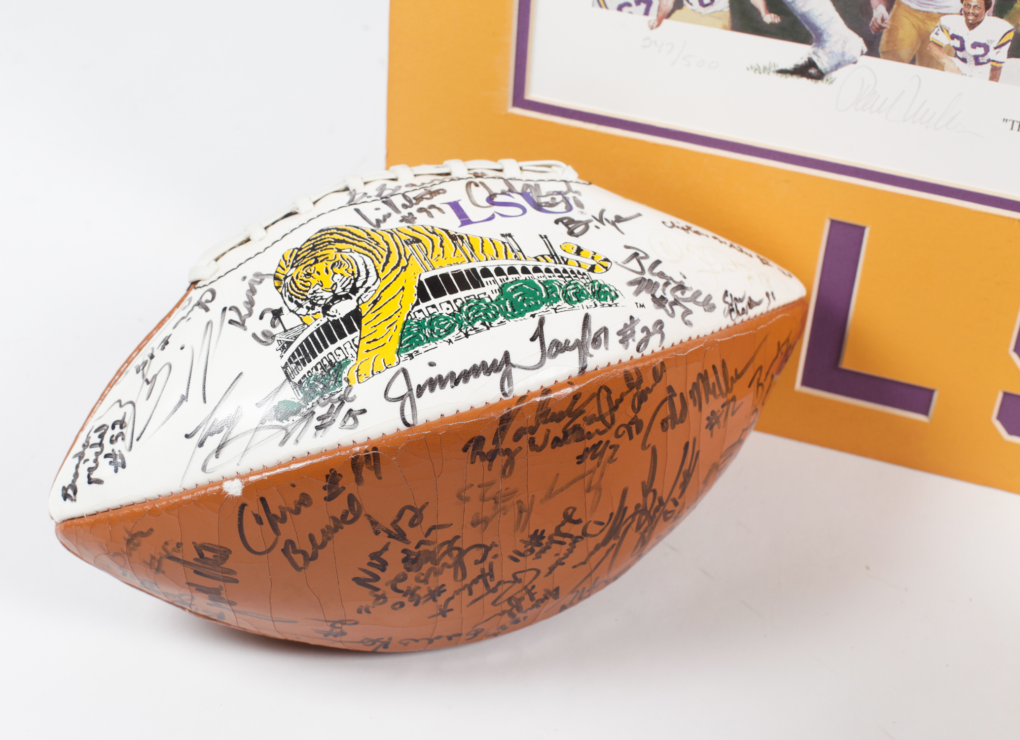 Collection of Signed LSU Football Memorabilia