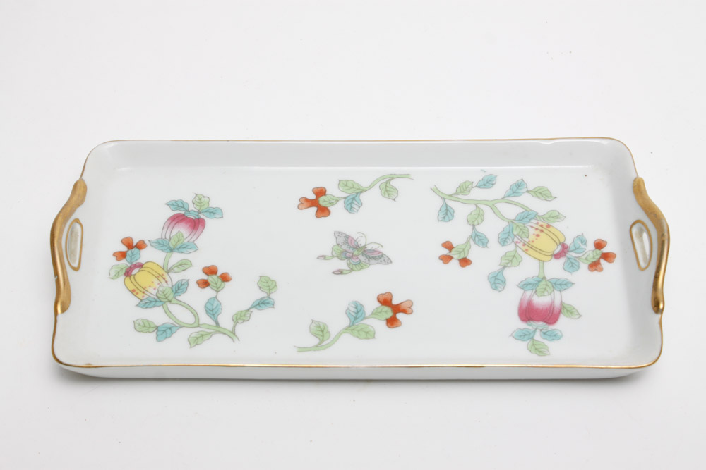 Dresser Set with Gold Tone Costume Jewelry