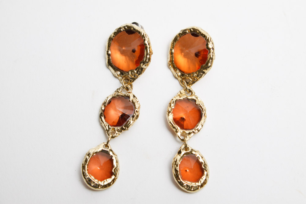 Dresser Set with Gold Tone Costume Jewelry