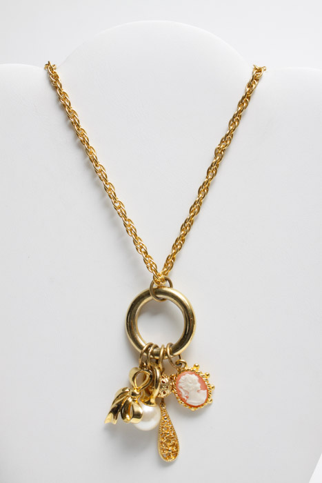 Dresser Set with Gold Tone Costume Jewelry