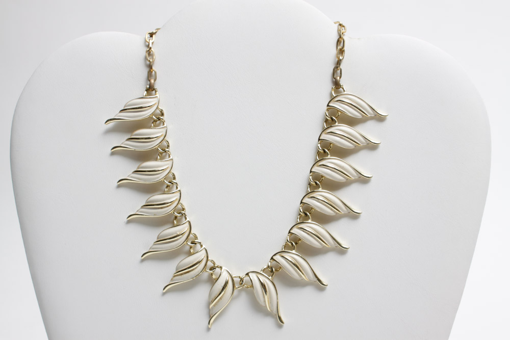 Dresser Set with Gold Tone Costume Jewelry