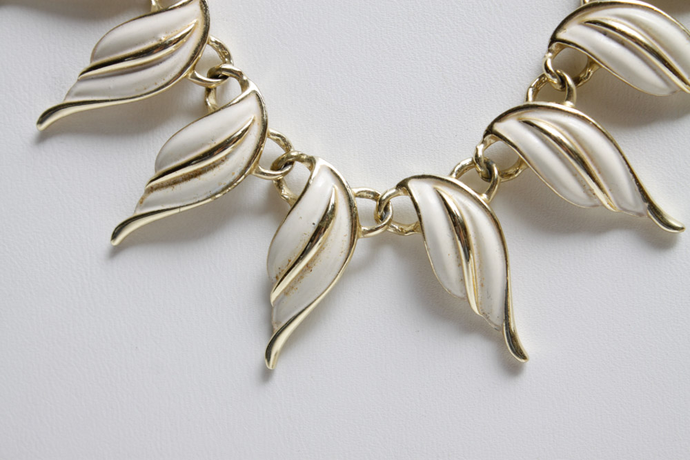 Dresser Set with Gold Tone Costume Jewelry