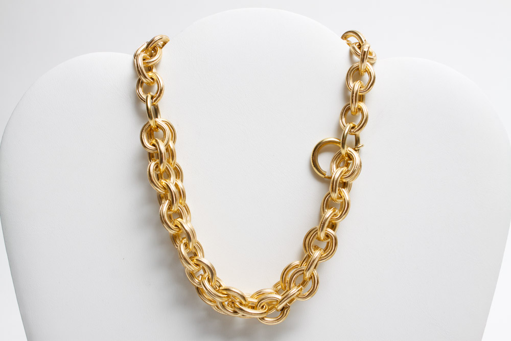 Dresser Set with Gold Tone Costume Jewelry