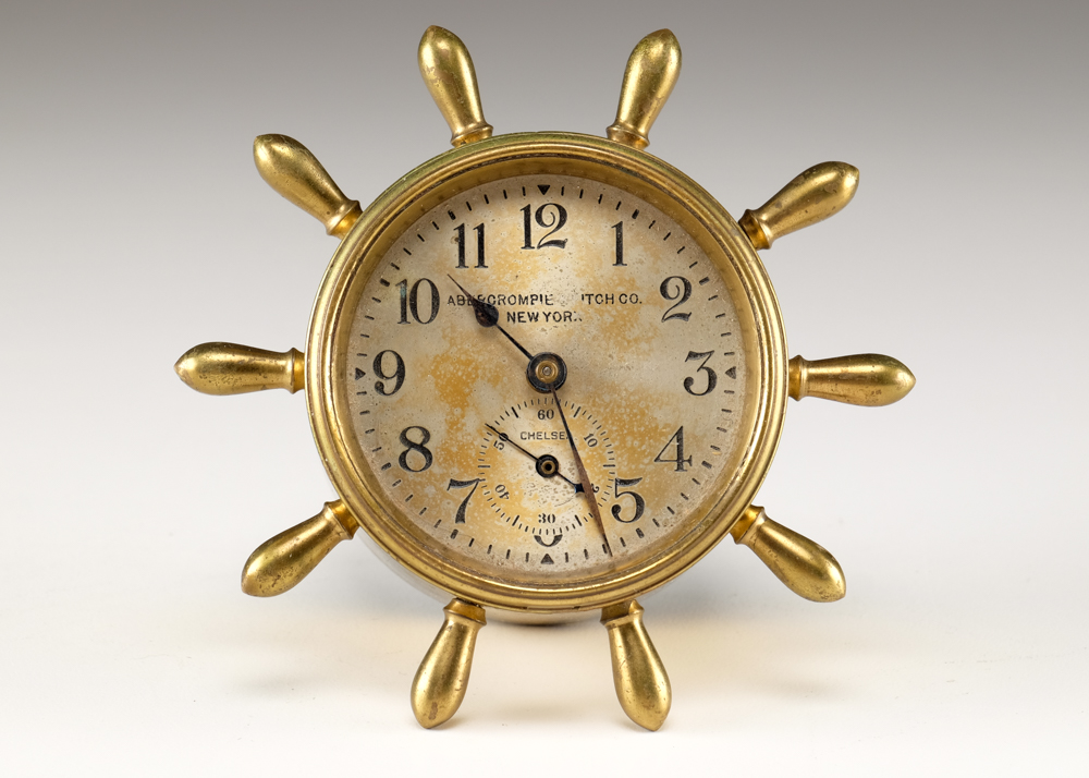 Antique Abercrombie & Fitch Nautical Desk Clock