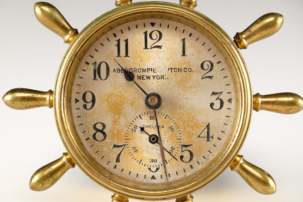 Antique Abercrombie & Fitch Nautical Desk Clock