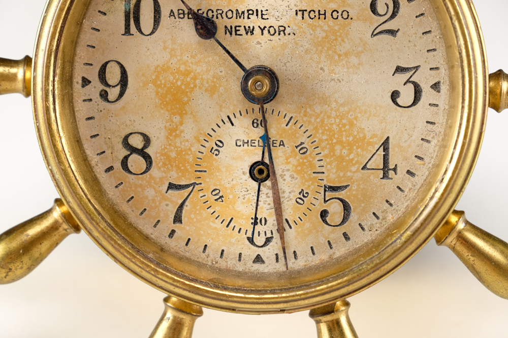 Antique Abercrombie & Fitch Nautical Desk Clock