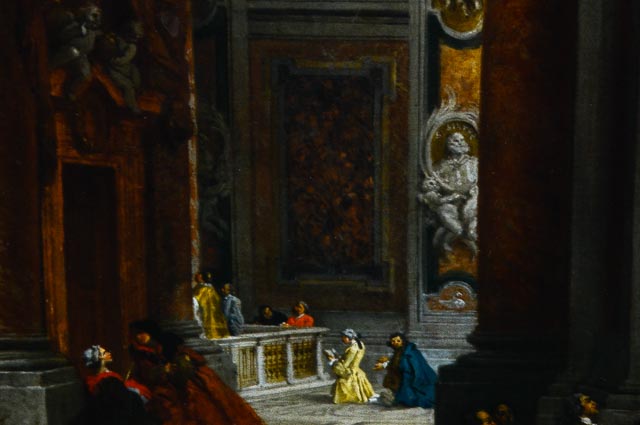 Giovanni Paolo Panini "Interior of St. Peter's, Rome" Lithograph