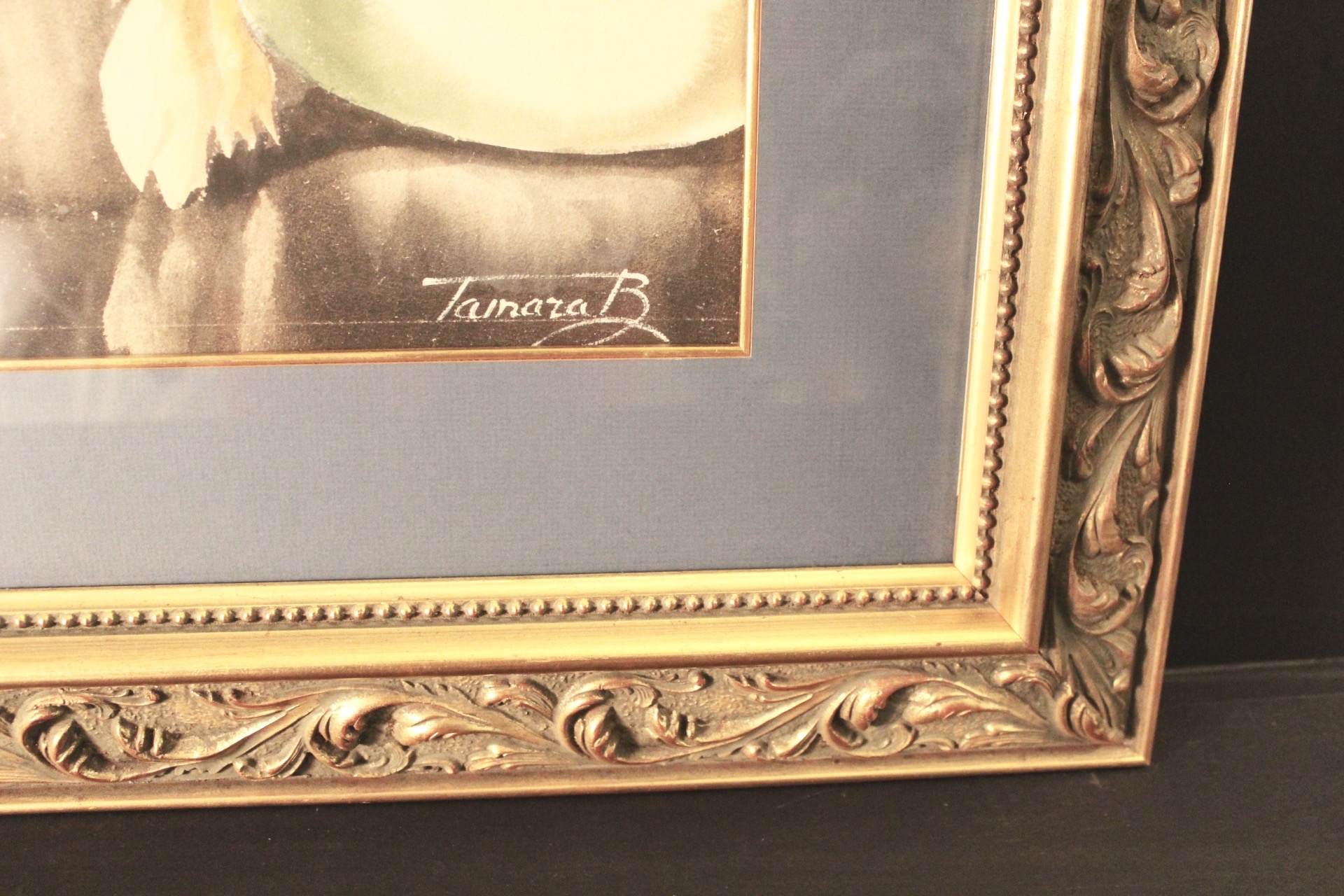 1940's Tamara B. Framed Watercolor Painting