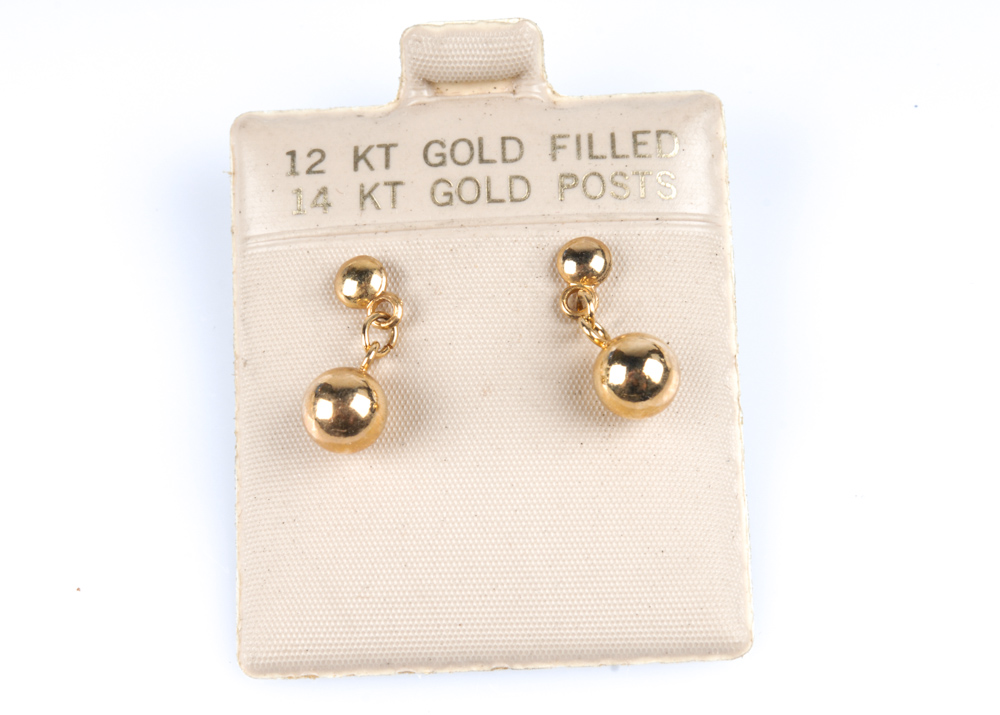 Pierced Earrings with 14KT Gold Wires