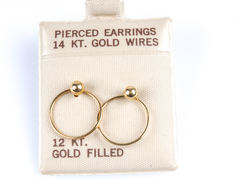 Pierced Earrings with 14KT Gold Wires