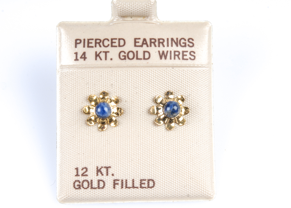 Pierced Earrings with 14KT Gold Wires