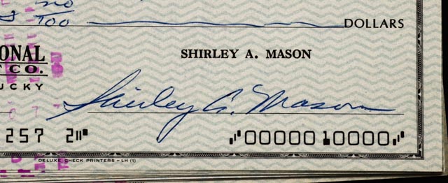 Checks to Shirley A. Mason and Cornelia B. Wilbur, MD.