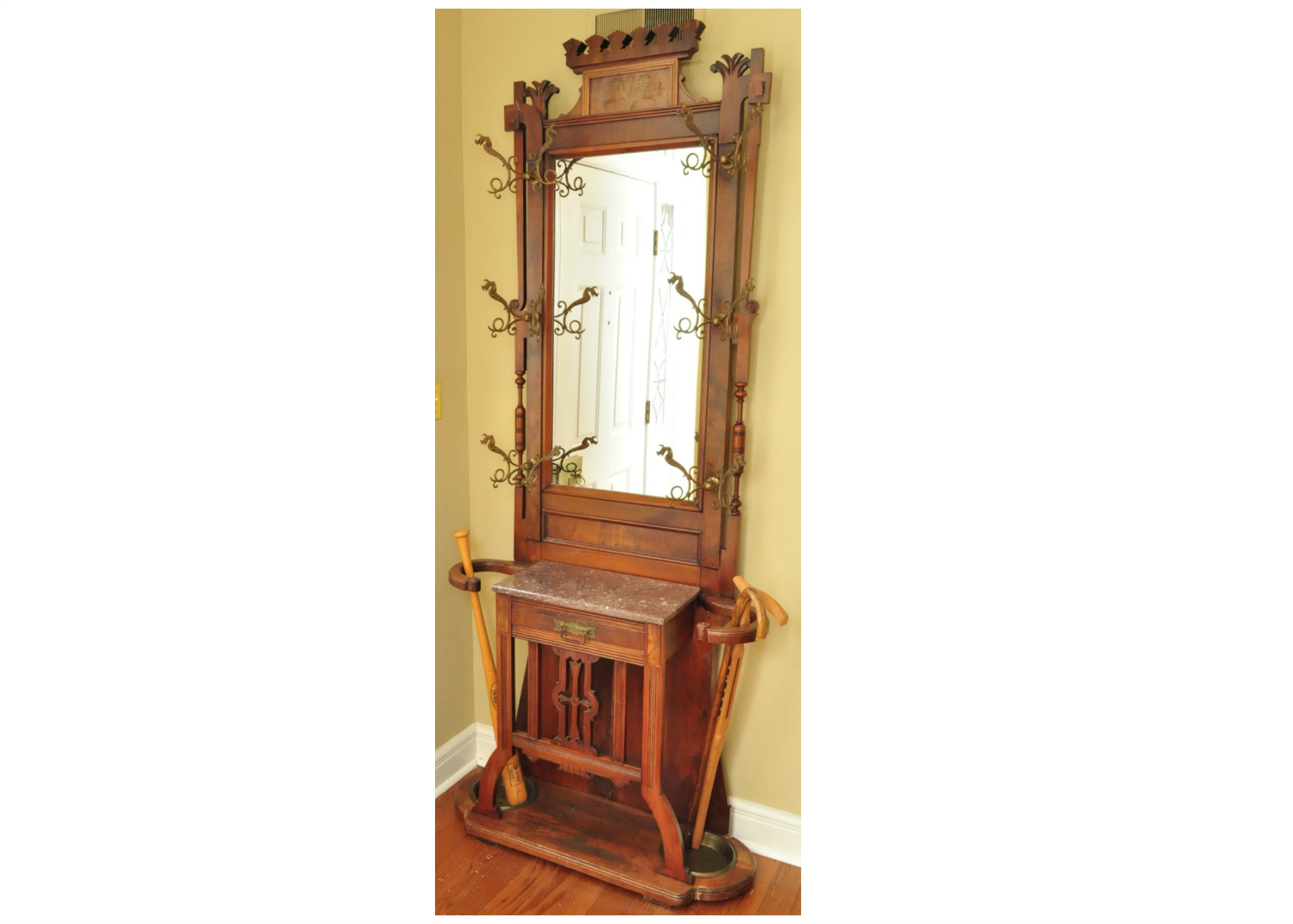 Antique Victorian Hall Tree