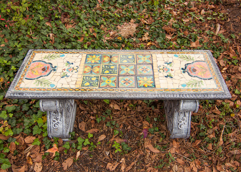 Mosaic Garden Bench