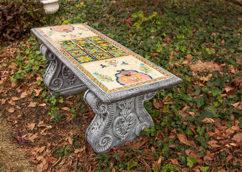 Mosaic Garden Bench