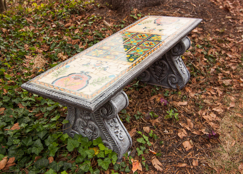 Mosaic Garden Bench