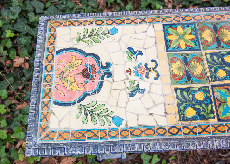 Mosaic Garden Bench
