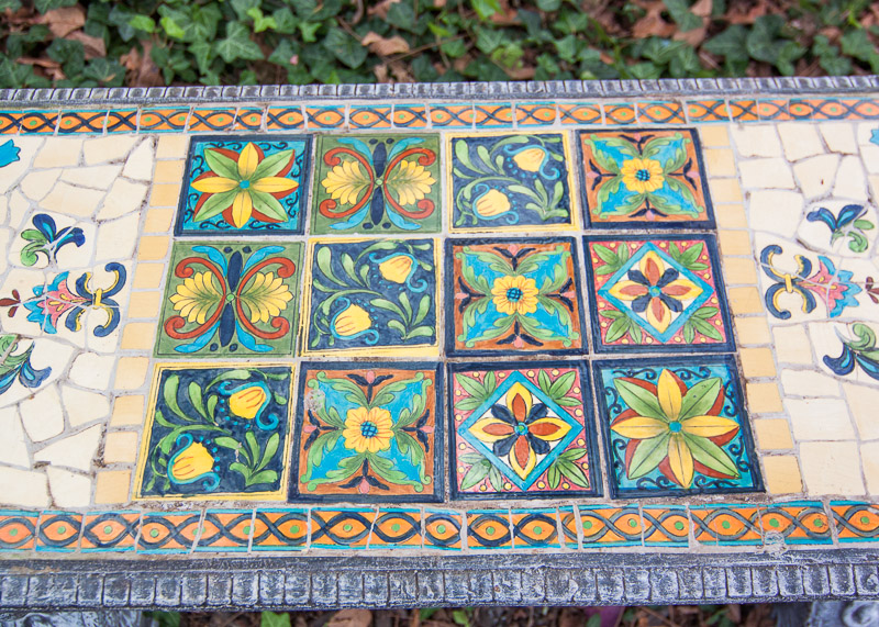 Mosaic Garden Bench