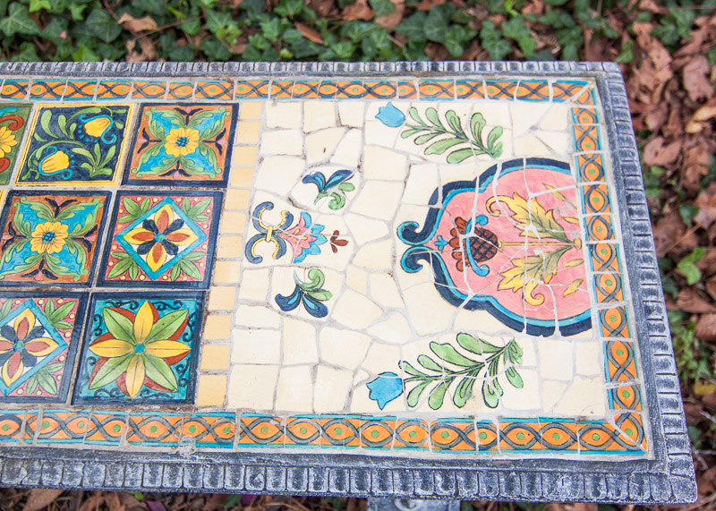 Mosaic Garden Bench