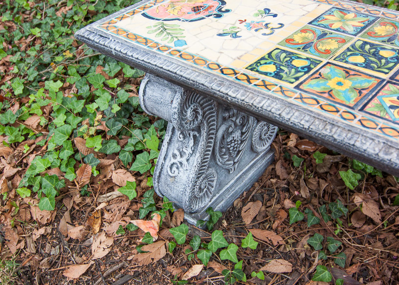 Mosaic Garden Bench
