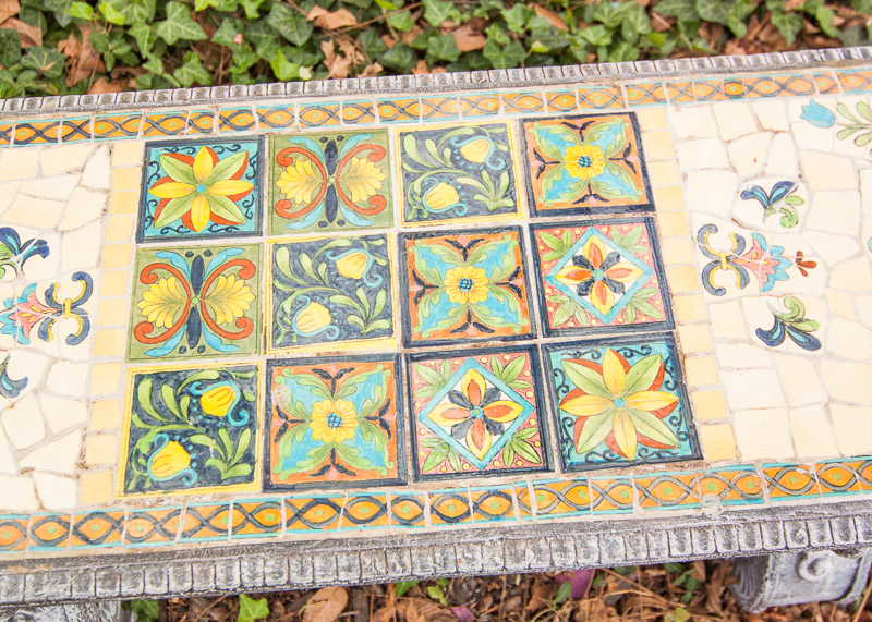 Mosaic Garden Bench