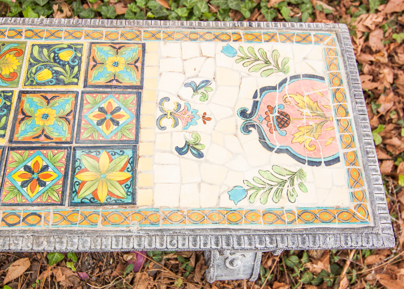 Mosaic Garden Bench