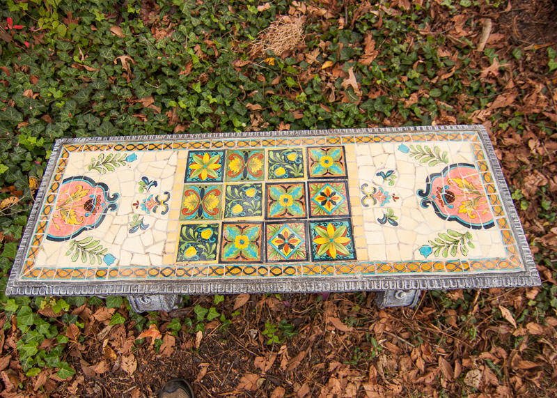 Mosaic Garden Bench