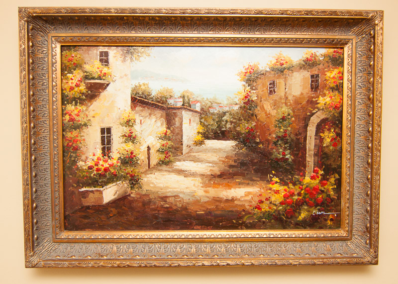 Original Villa Landscape Painting by L. Kern