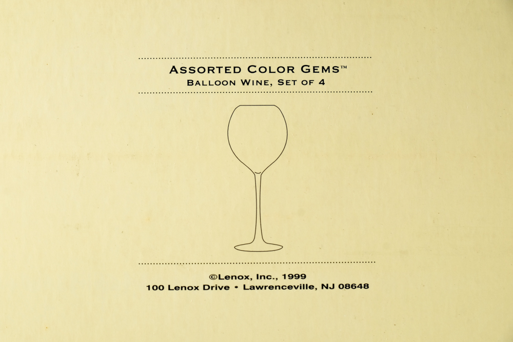 Lenox Color Gems Balloon Wine Glasses