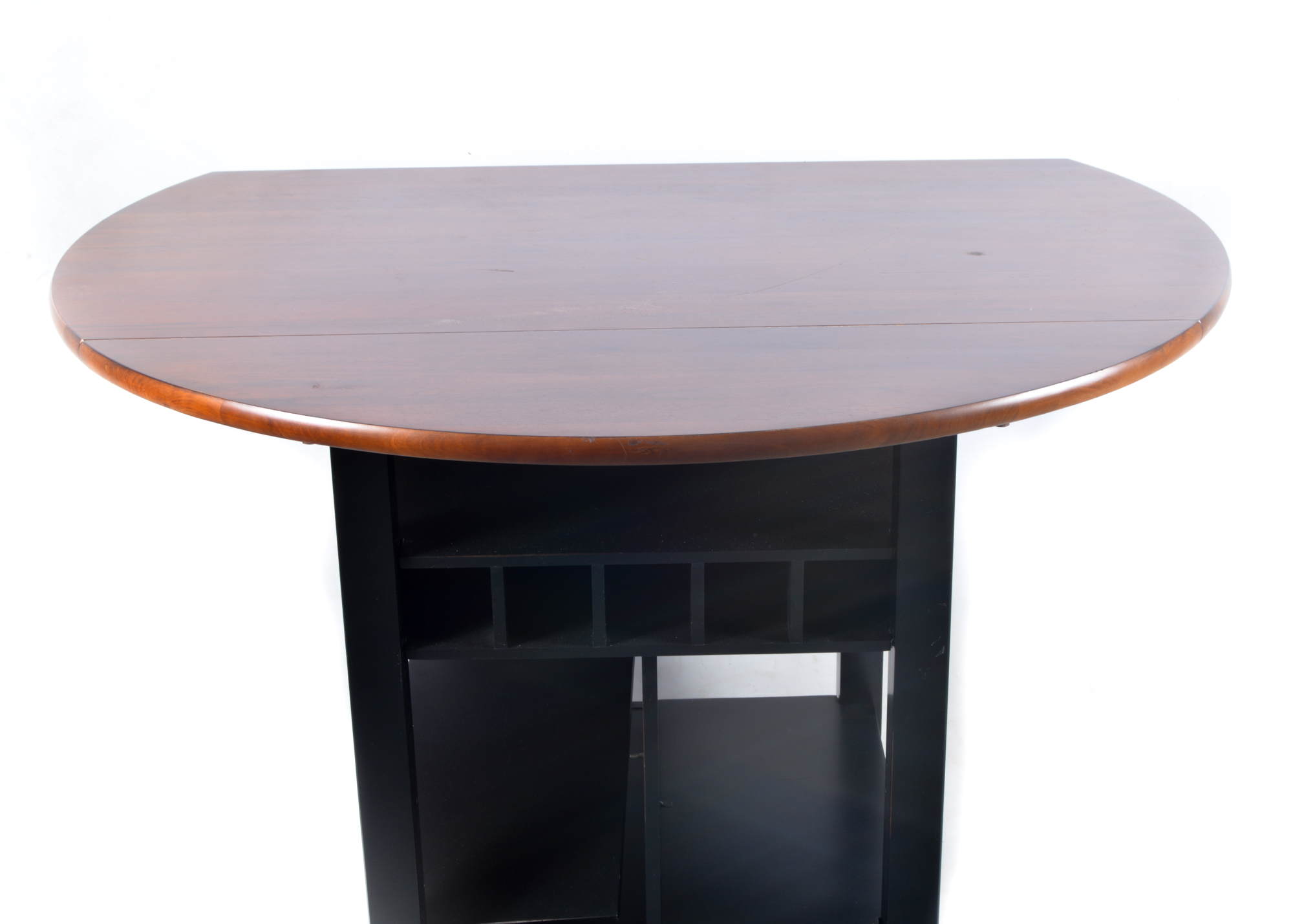 Round Shaker-Style Drop Leaf Table