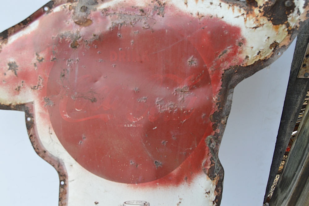 1950's Coca-Cola Policeman School Crossing Guard Advertising Sign