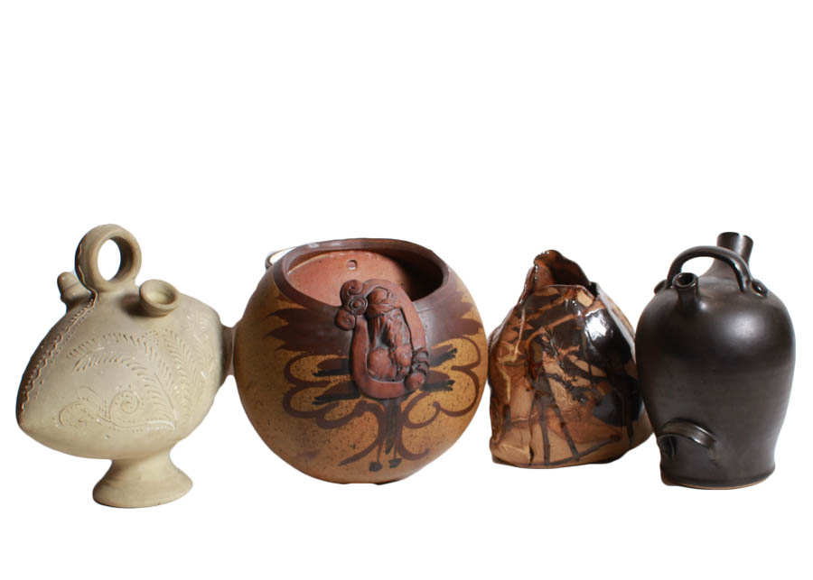 Hand Made Pottery Trio