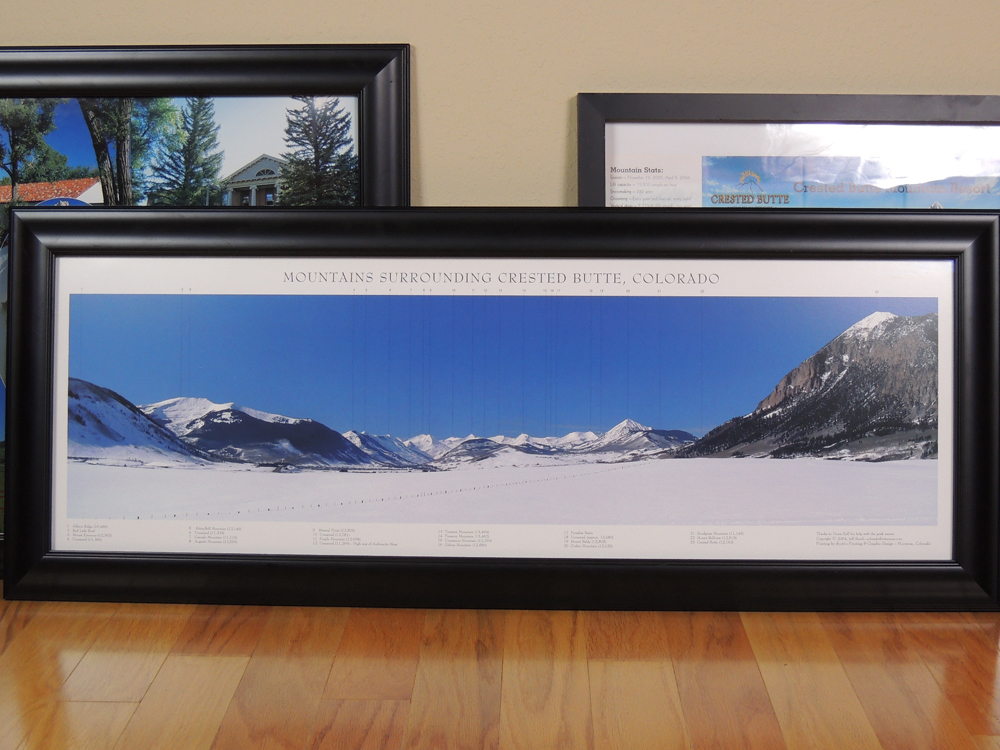 Colorado Crested Butte Mountain Framed Art