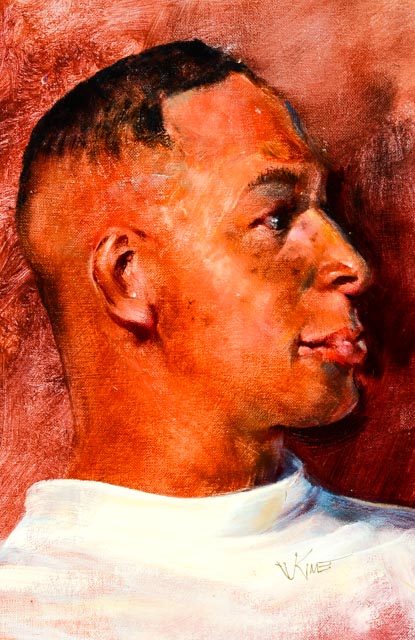 Wesley Kime Oil on Academy Board Portrait