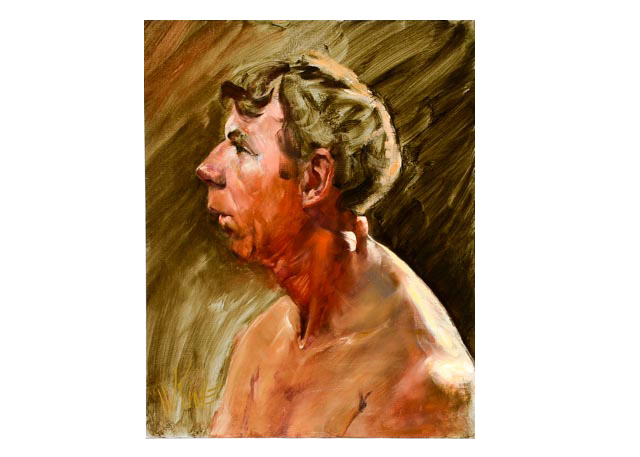 Wesley Kime Oil on Academy Board Portrait