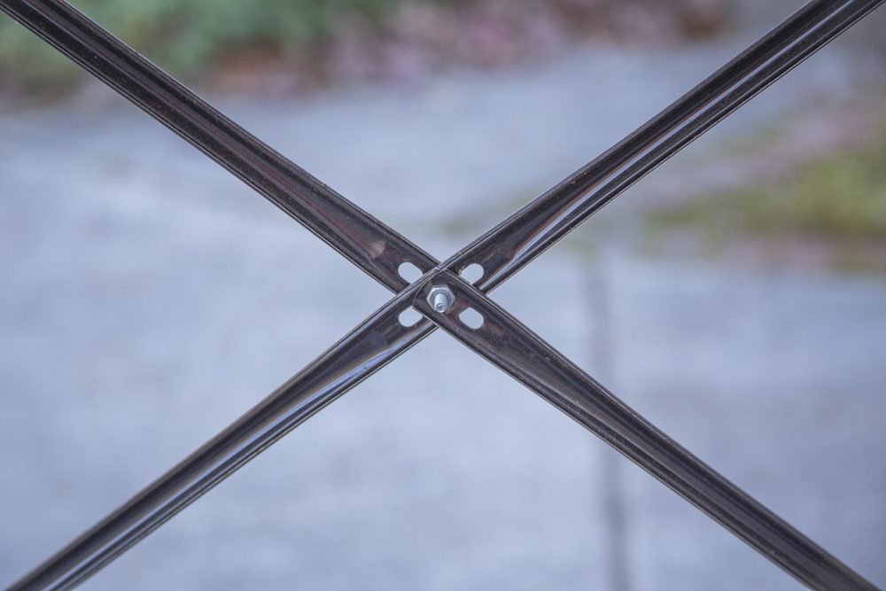 Duo of Black Metal Shelves