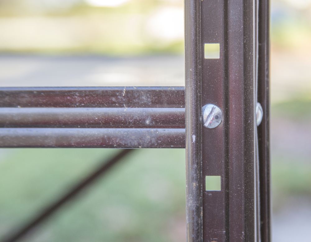 Duo of Black Metal Shelves