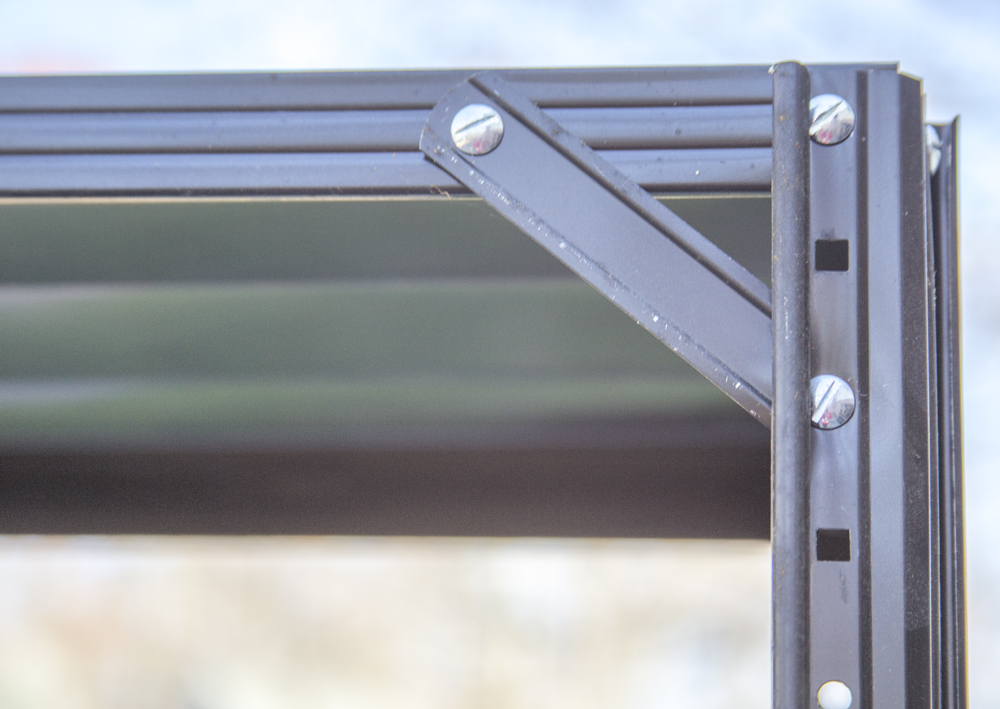 Duo of Black Metal Shelves