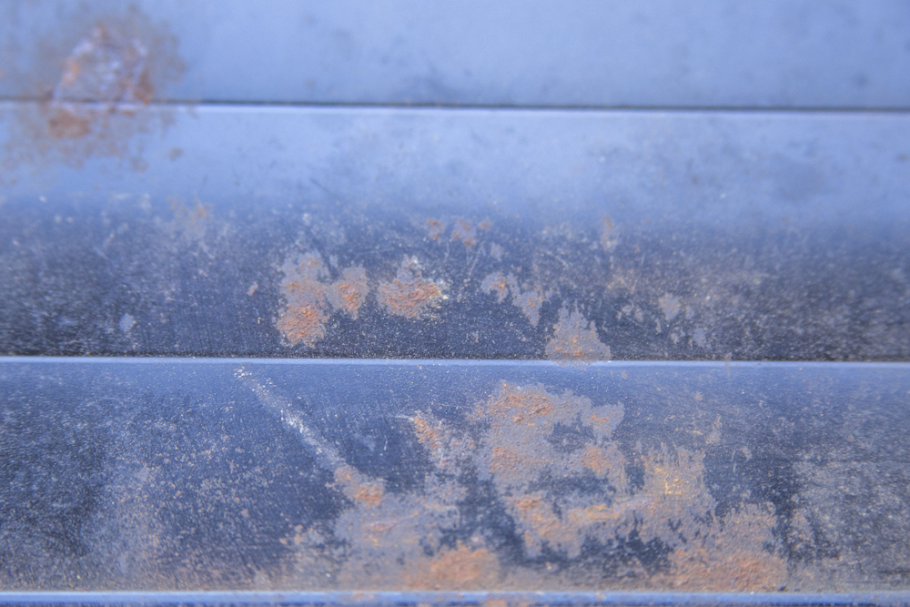 Duo of Black Metal Shelves