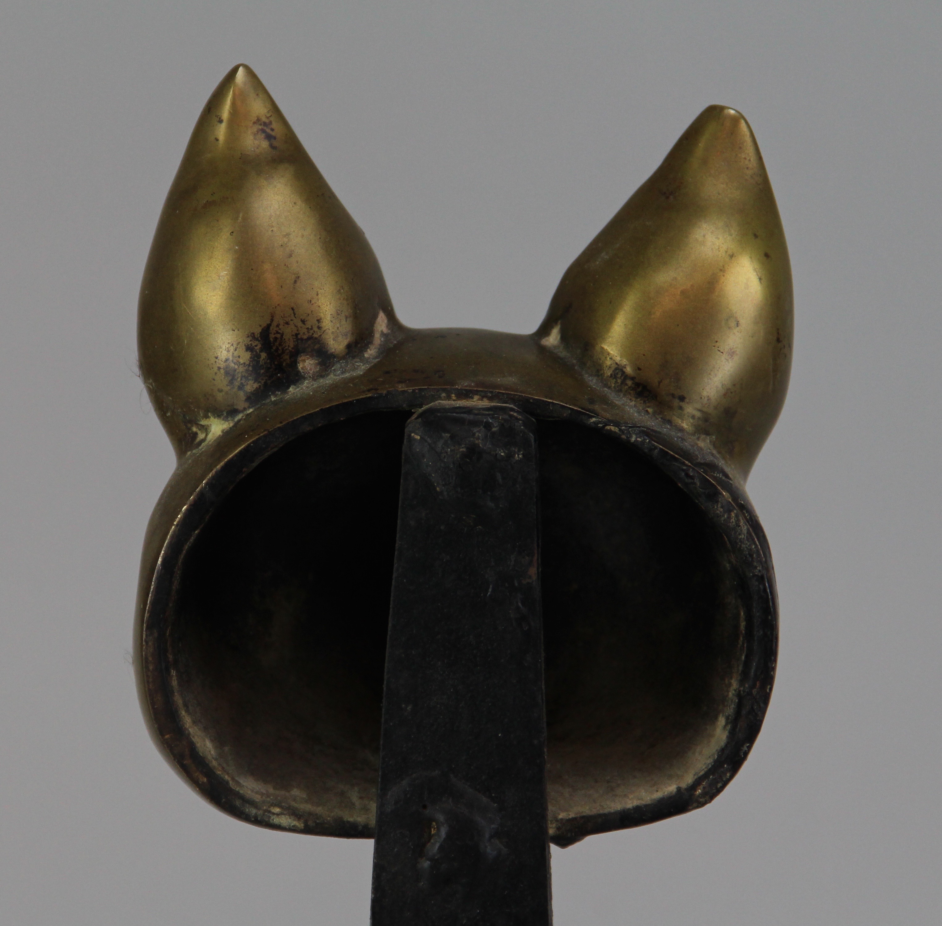 Fox Head Andirons by Virginia Metalcrafters