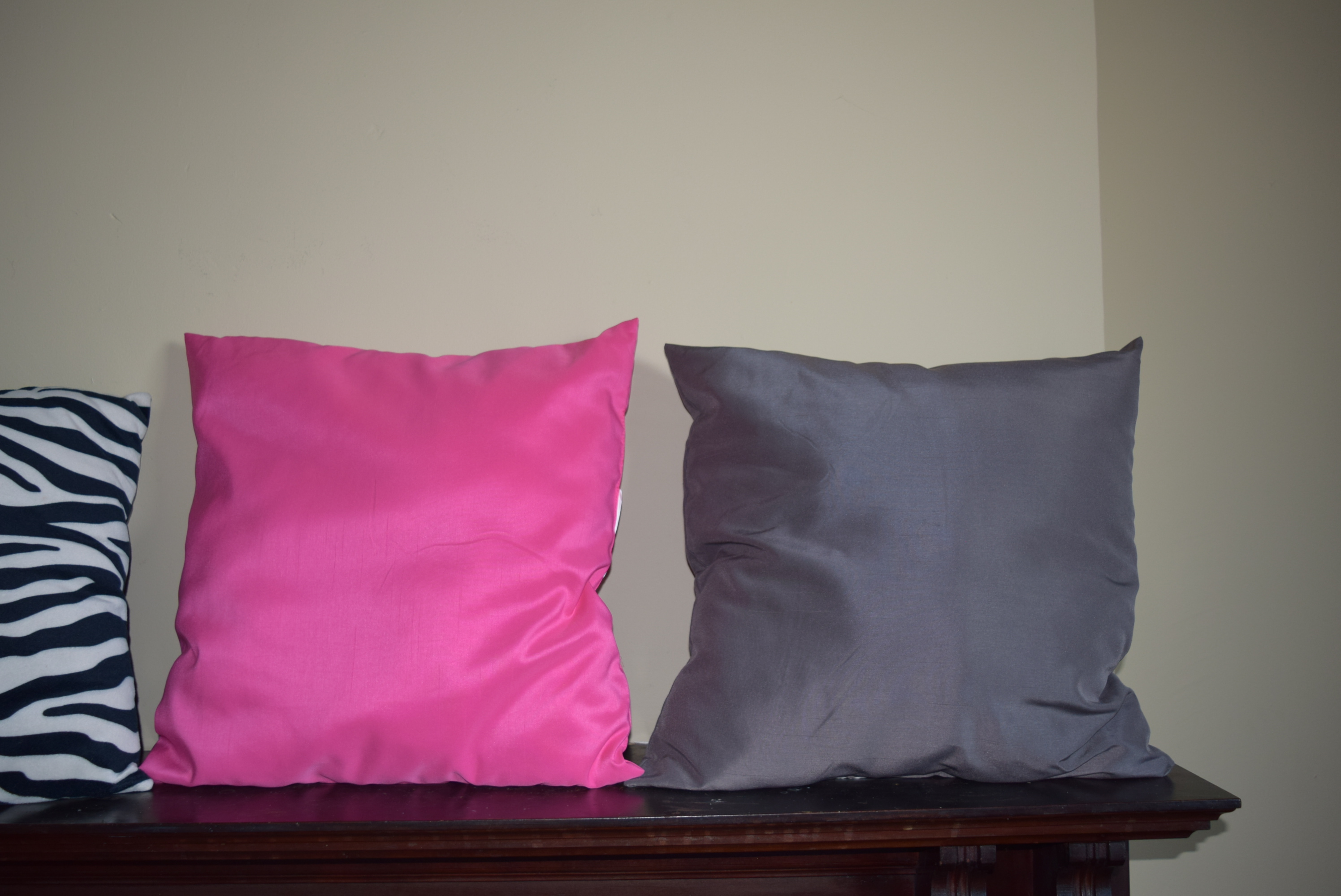 Four Ikea Pillows and Canvas Quote Plaques