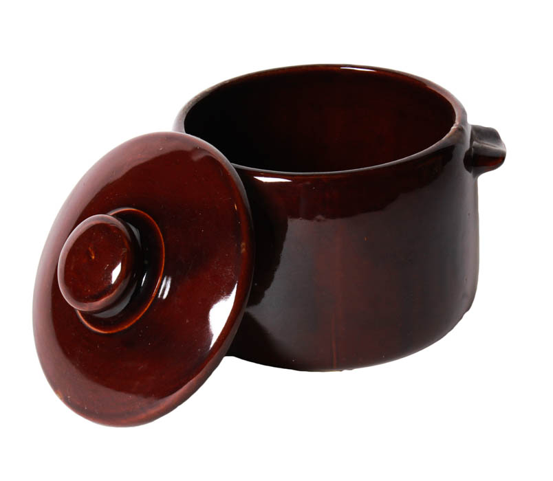 Collection of Hall Casserole Dishes and Brown Pottery