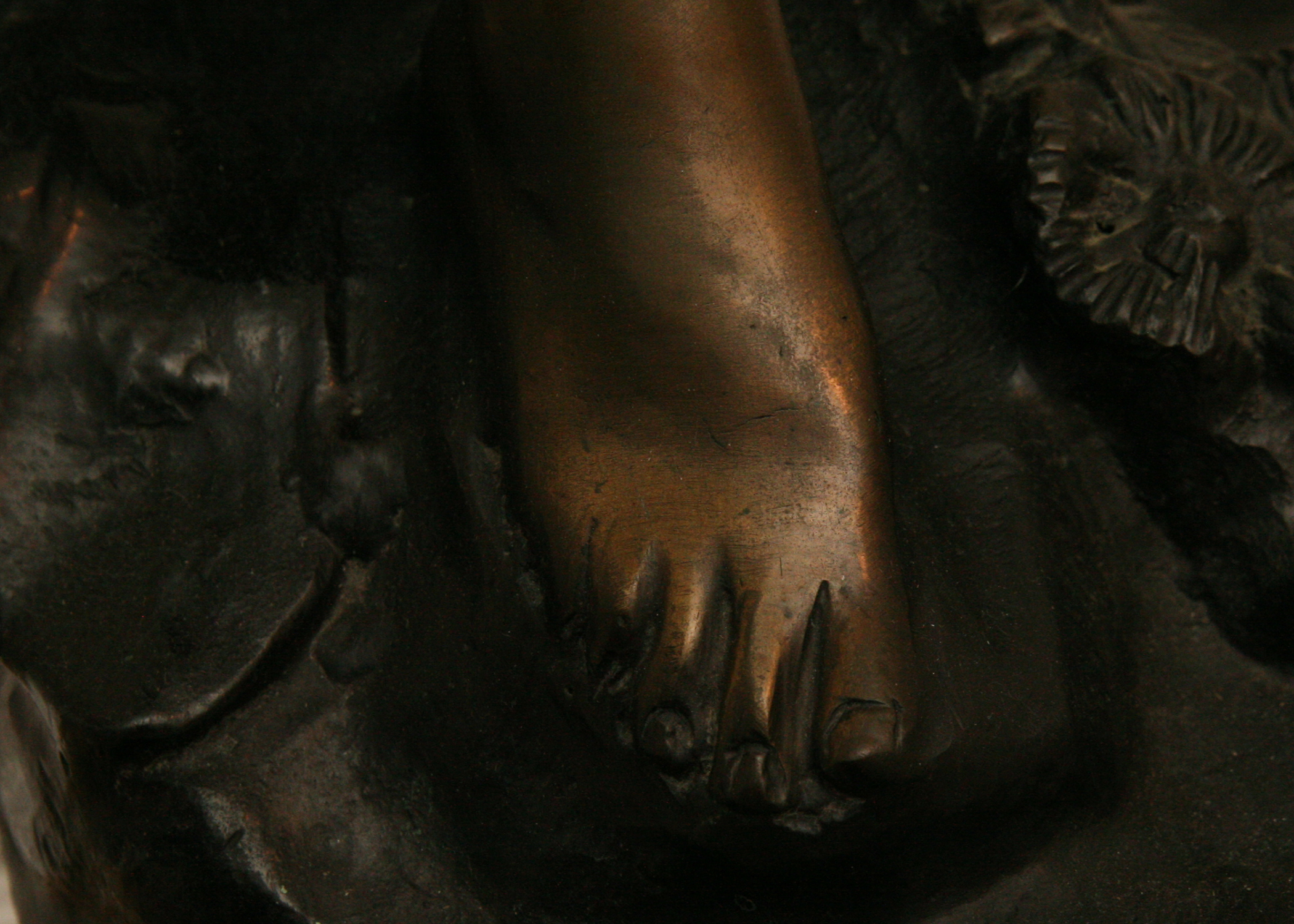 Bronze Sculpture After Auguste Moreau's "Lady with Wheat"