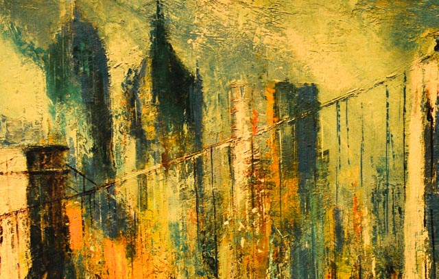 Mid-Century Jack Laycox "East River" Framed Print