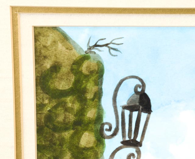 Pair of Benito Diaz Watercolors of Santa Prisca Church, Mexico