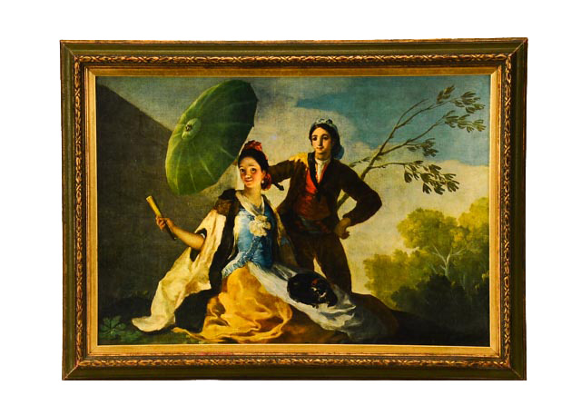 Francisco de Goya "The Parasol" Offset Lithograph on Board