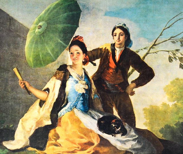 Francisco de Goya "The Parasol" Offset Lithograph on Board