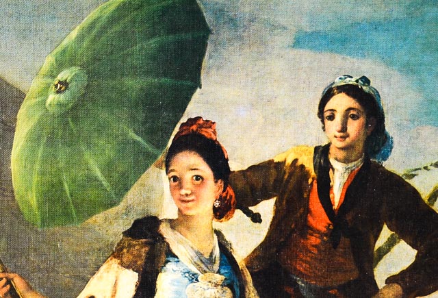 Francisco de Goya "The Parasol" Offset Lithograph on Board